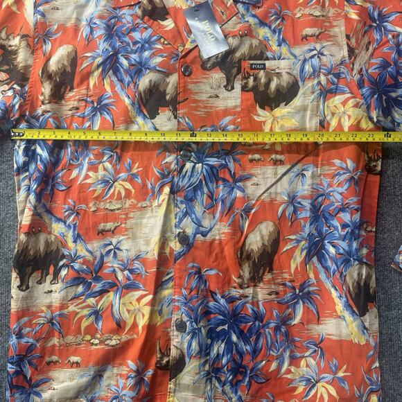Authentic Polo Ralph Lauren Mens AOP Safari Print Sleepwear Pajama Shirt L NWT - Picture 9 of 10